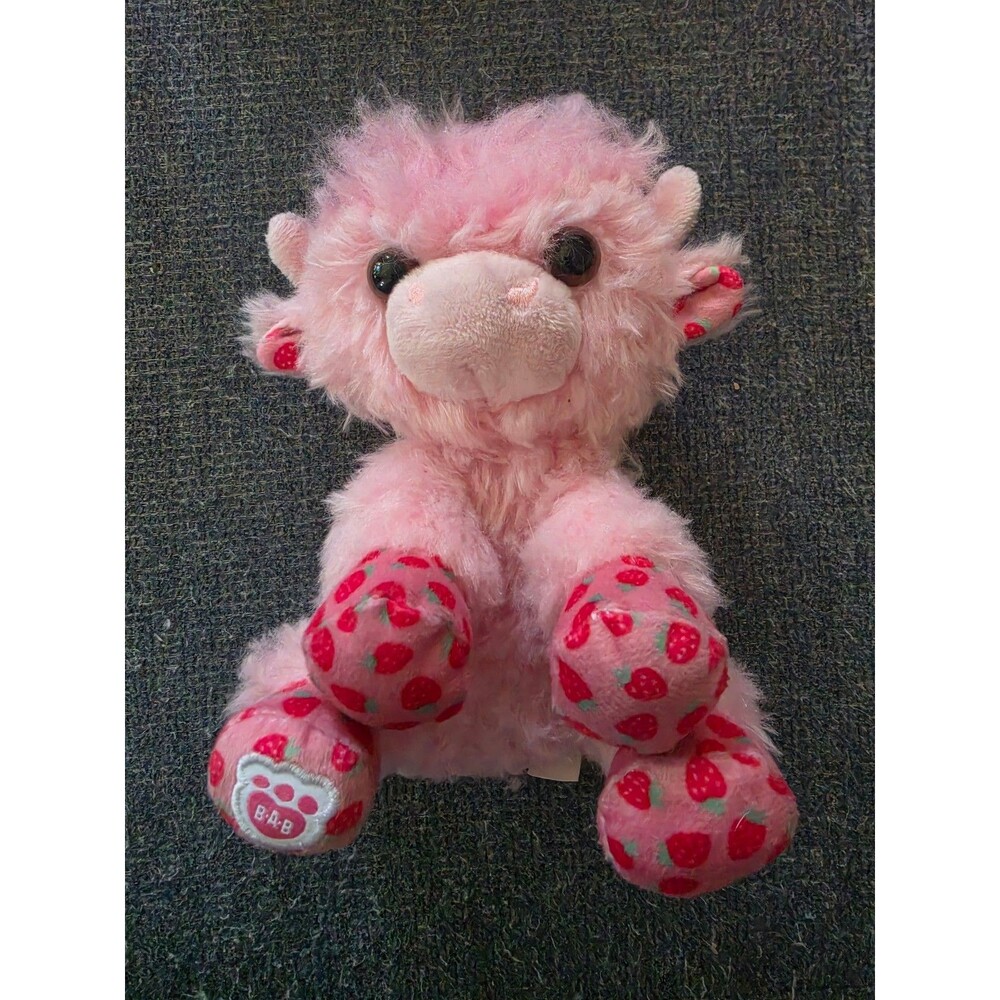 Build-A-Bear Workshop Pink Strawberry Stuffed Animal Plush Toy - Picture 1 of 4